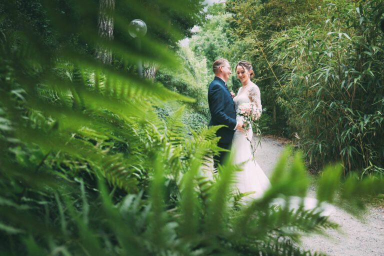 Paarshooting einer Hochzeit im Palmengarten Frankfurt