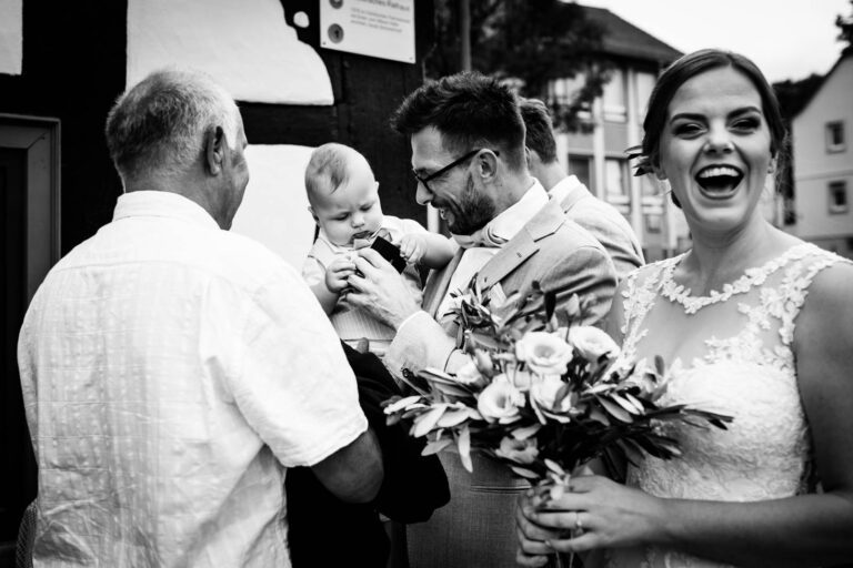 Empfang vor der Gartenhochzeit in Roßdorf