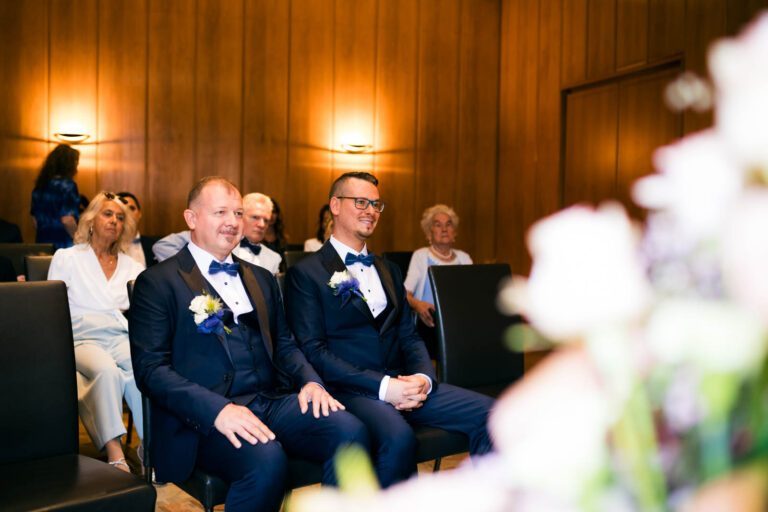 Fotografie einer Gleichgeschlechtliche Hochzeit im Römer.